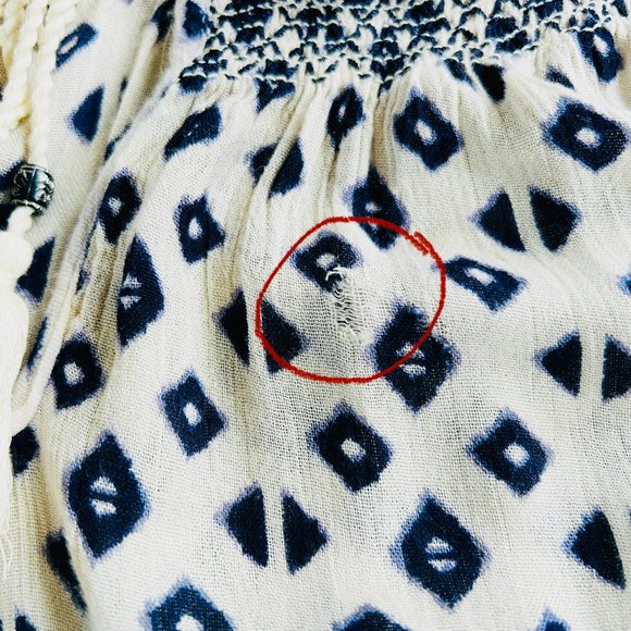 Forever 21 Peasant Blouse Dress with geometric pattern (size M) - Picture 10 of 11